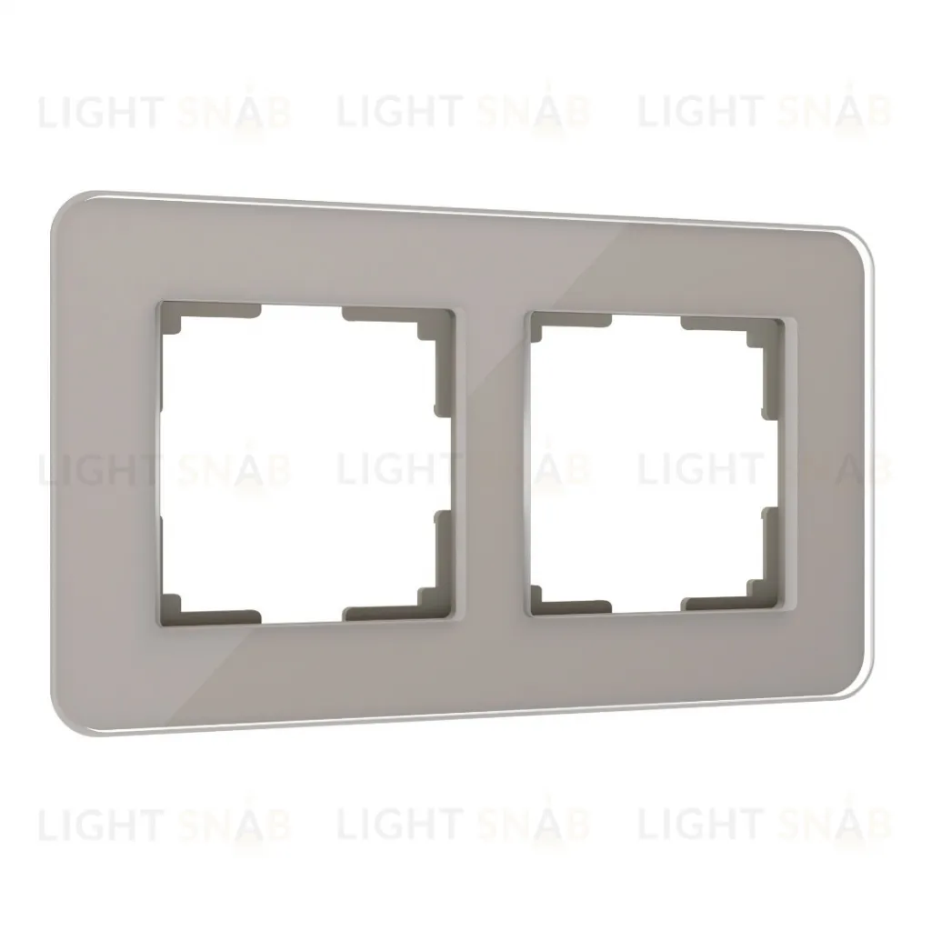 Рамка двойная Werkel Elite дымчатый стекло a057875 a057875