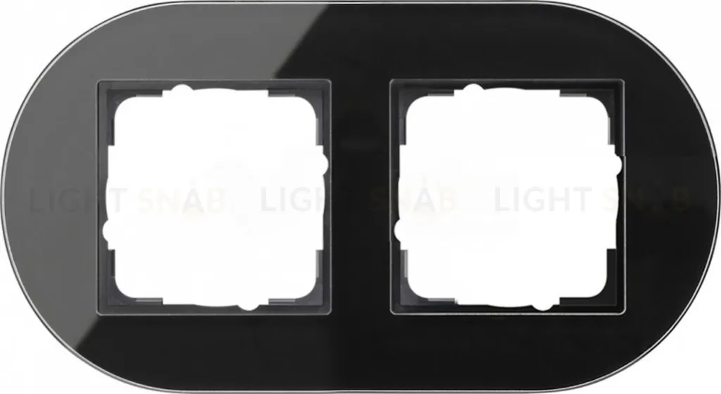 Рамка двойная Gira Studio черное стекло 0212135 0212135