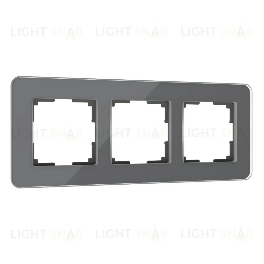 Рамка тройная Werkel Elite графит стекло a057880 a057880