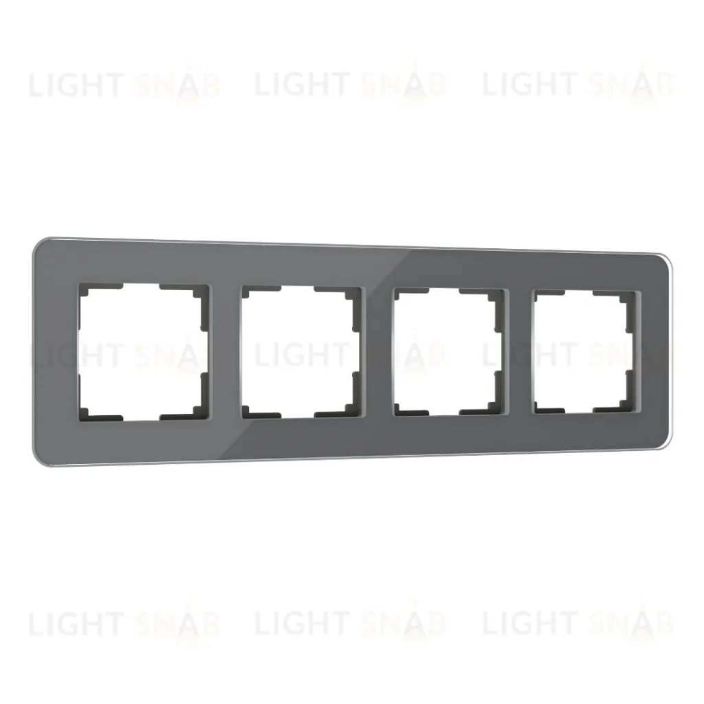 Рамка четверная Werkel Elite графит стекло a057881 a057881