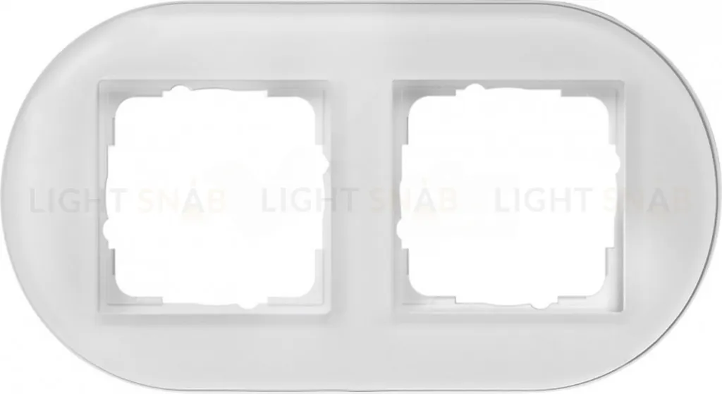 Рамка двойная Gira Studio белое стекло 0212130 0212130