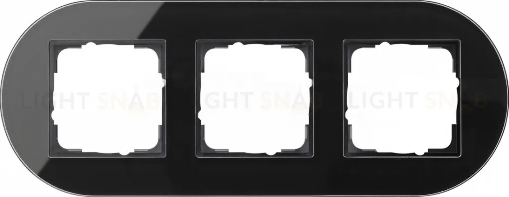 Рамка тройная Gira Studio черное стекло 0213135 0213135