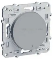 Выключатель одноклавишный проходной с подсветкой Schneider Electric Odace алюминий S53R263+S52R291 S53R263 + S52R291