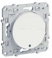 Выключатель одноклавишный проходной с подсветкой Schneider Electric Odace белый S52R263+S52R291 S52R263 + S52R291