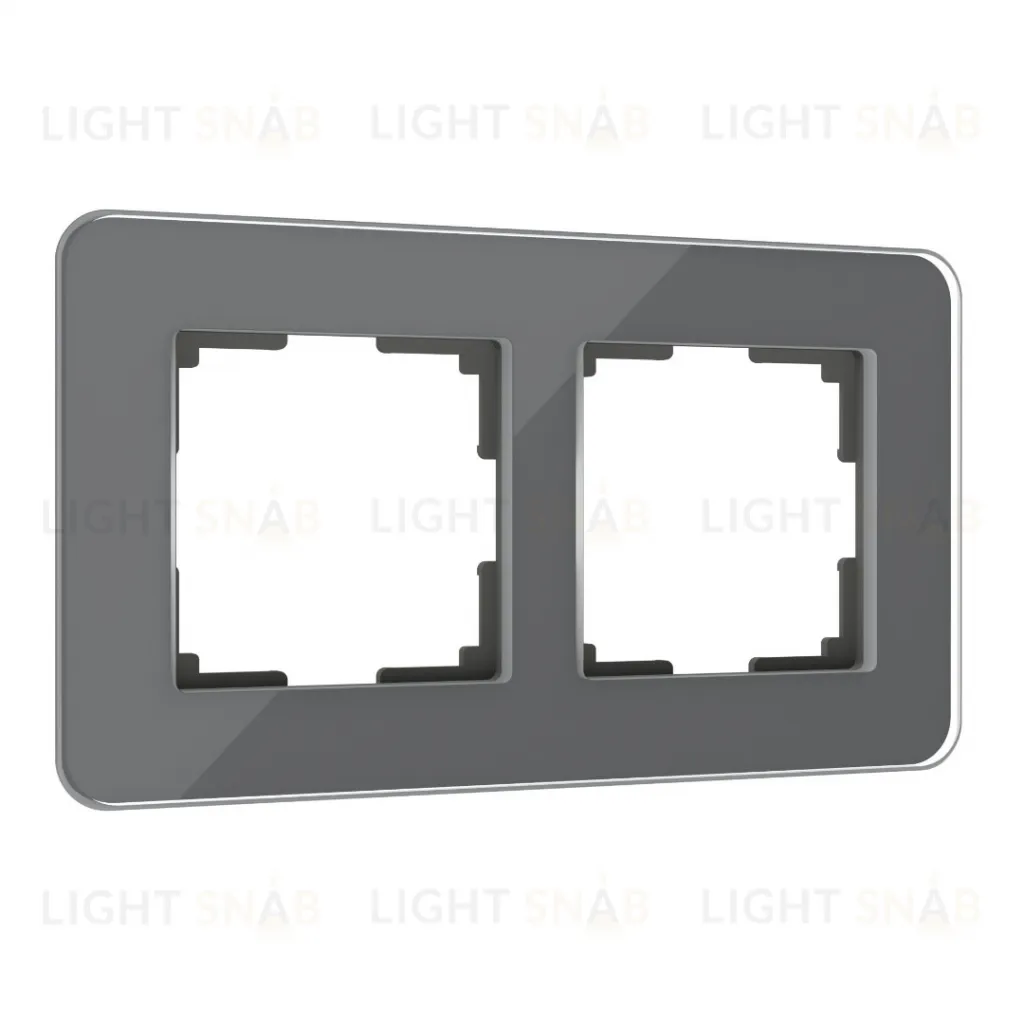 Рамка двойная Werkel Elite графит стекло a057879 a057879