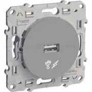 USB розетка для зарядки Schneider Electric Odace алюминий S53R408 S53R408