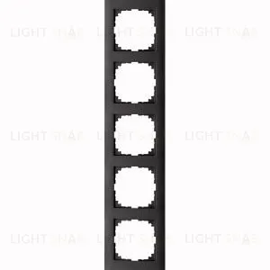 Рамка 5 местная Merten M-Pure антрацит MTN4050-3614 MTN4050-3614