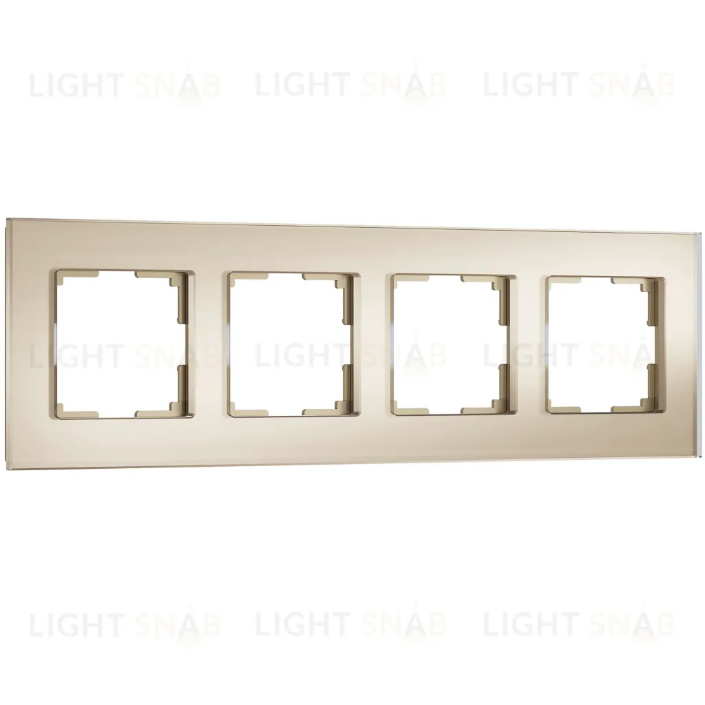 Рамка четверная Werkel Senso шампань, стекло soft-touch a064579 a064579