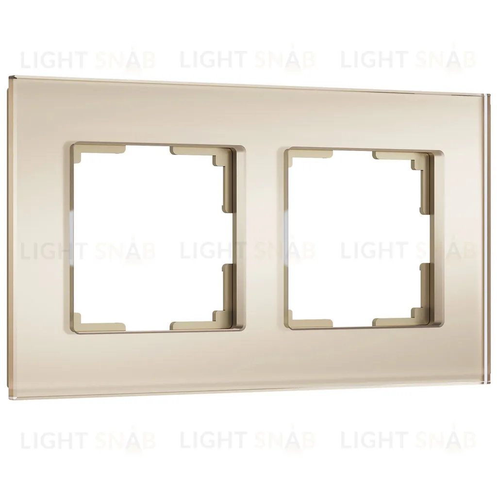 Рамка двойная Werkel Senso шампань, стекло soft-touch a064577 a064577