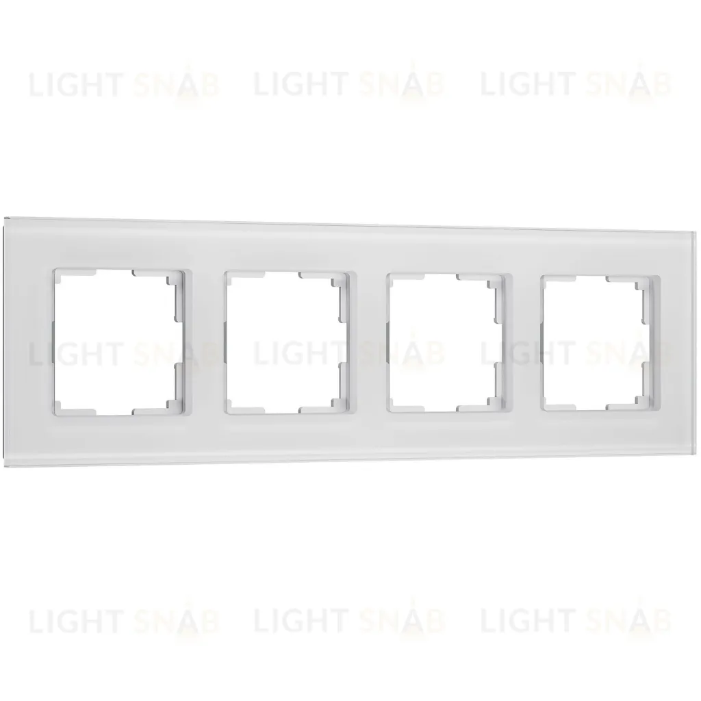 Рамка четверная Werkel Senso белый, стекло soft-touch a064567 a064567