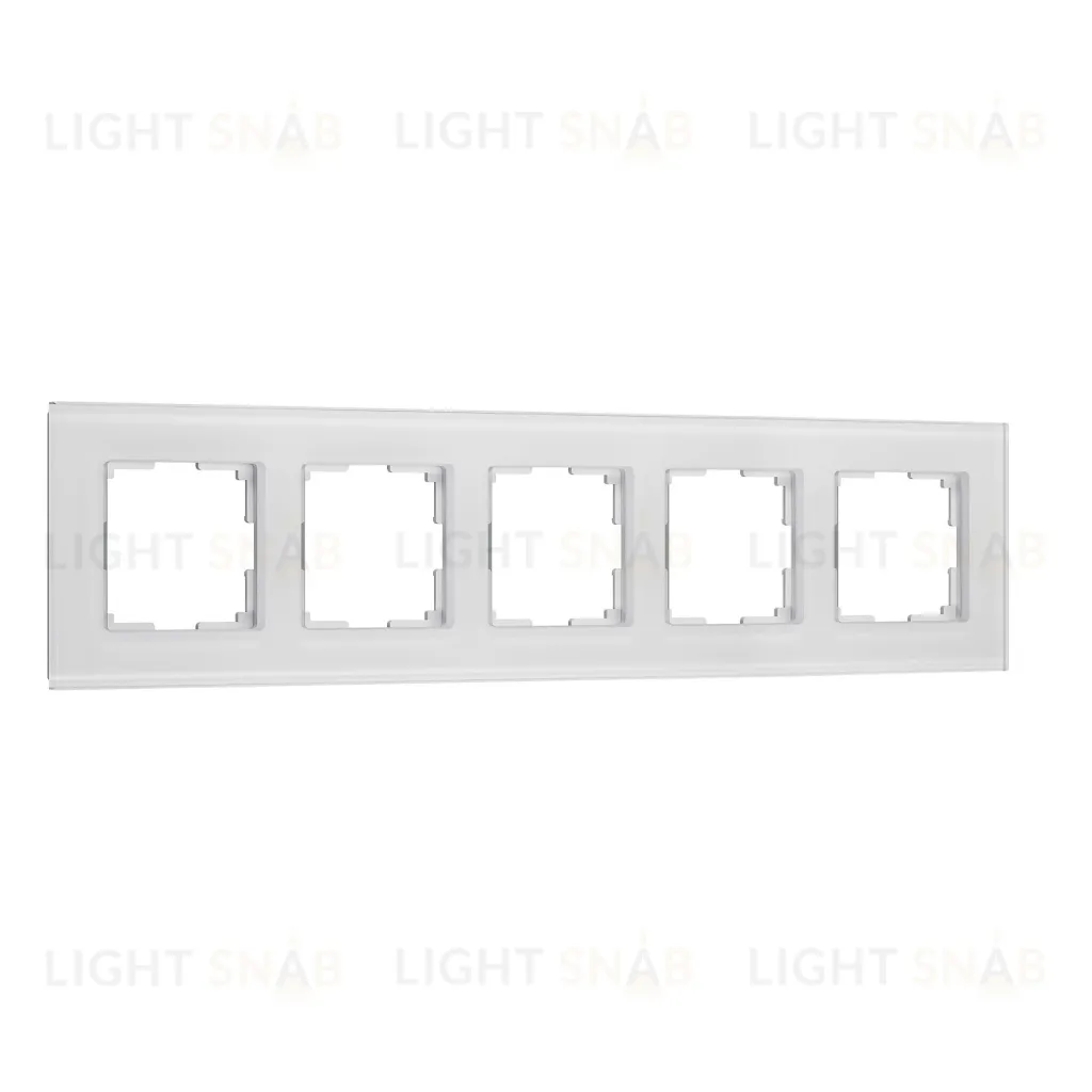 Рамка пятерная Werkel Senso белый, стекло soft-touch a069968 a069968
