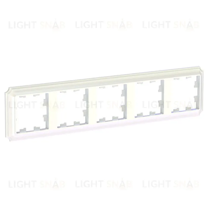 Рамка пятерная Schneider Electric Atlasdesign Antique, жемчуг ATN100405 ATN100405