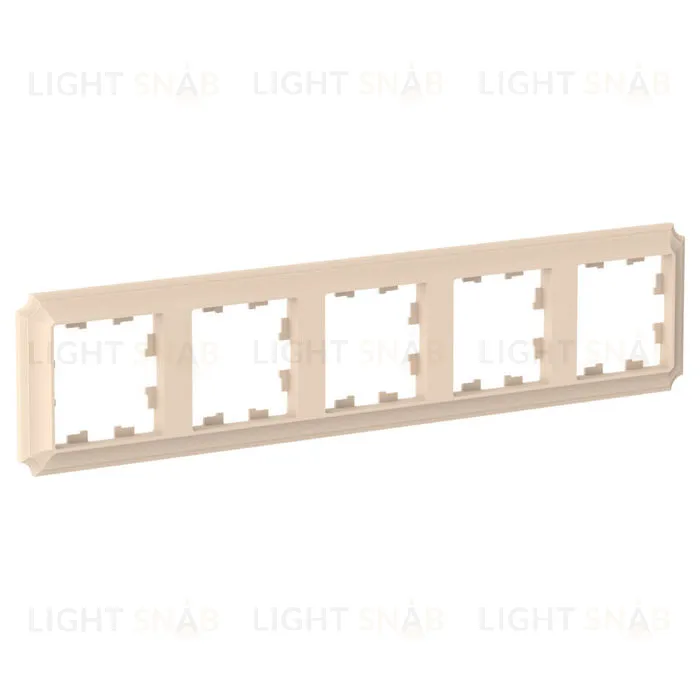 Рамка пятерная Schneider Electric Atlasdesign Antique, песочный ATN101205 ATN101205