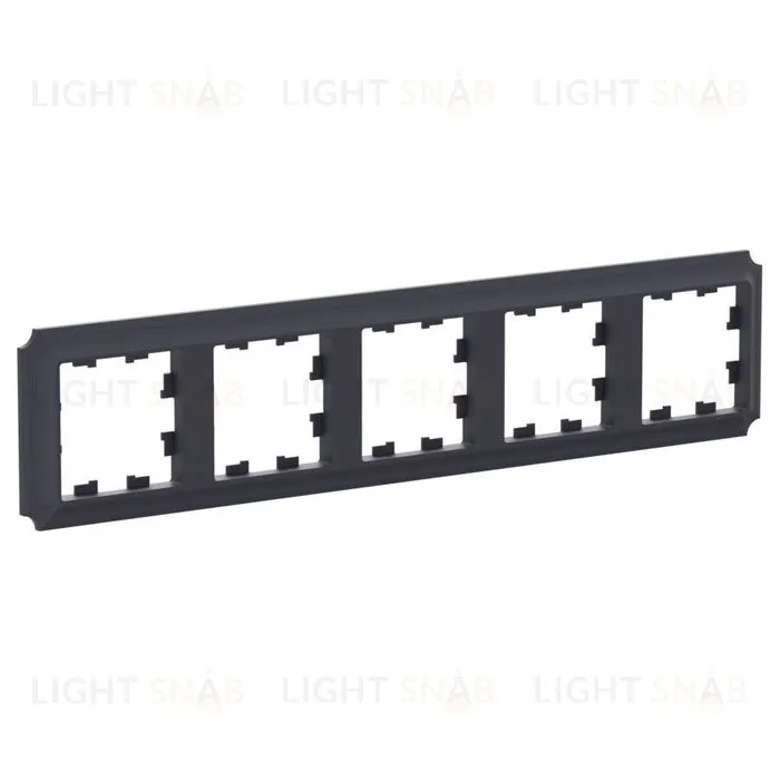 Рамка пятерная Schneider Electric Atlasdesign Antique, карбон ATN101005 ATN101005