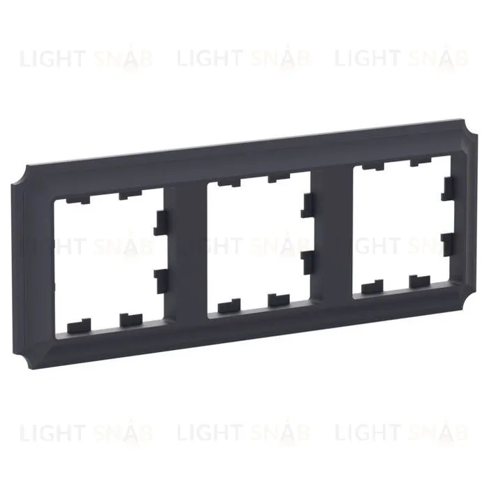 Рамка тройная Schneider Electric Atlasdesign Antique, карбон ATN101003 ATN101003