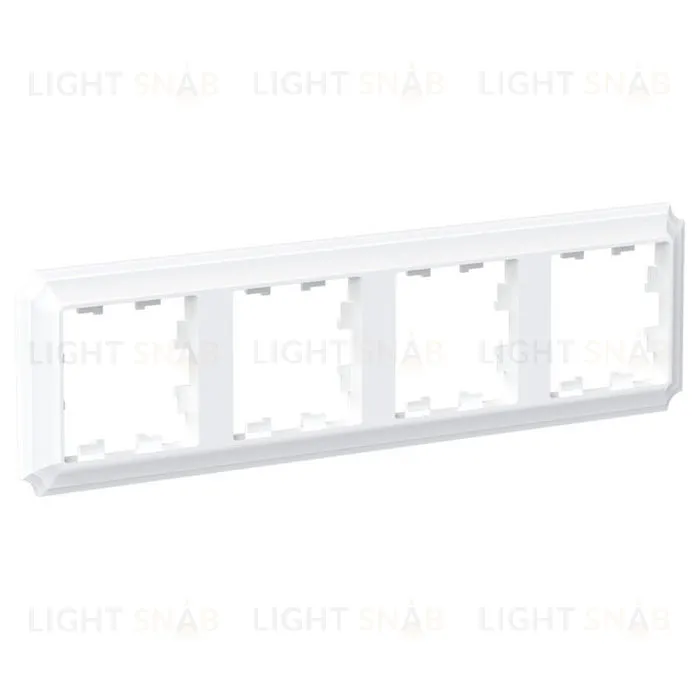 Рамка четверная Schneider Electric Atlasdesign Antique, белый ATN100104 ATN100104