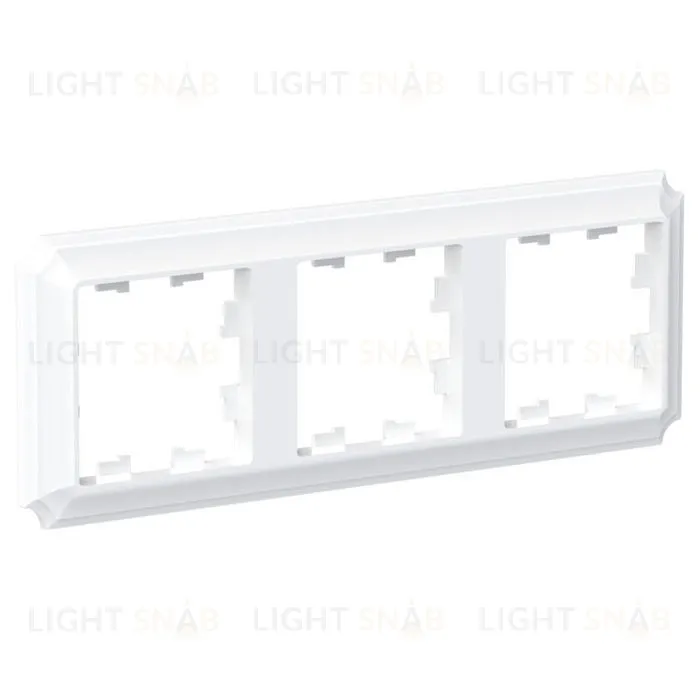 Рамка тройная Schneider Electric Atlasdesign Antique, белый ATN100103 ATN100103