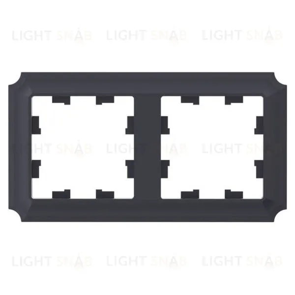 Рамка двойная Schneider Electric Atlasdesign Antique, карбон ATN101002 ATN101002