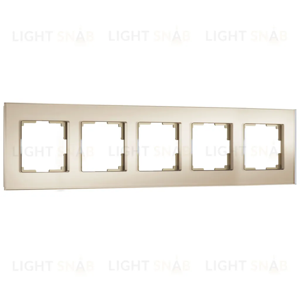 Рамка пятерная Werkel Senso шампань, стекло soft-touch a069970 a069970