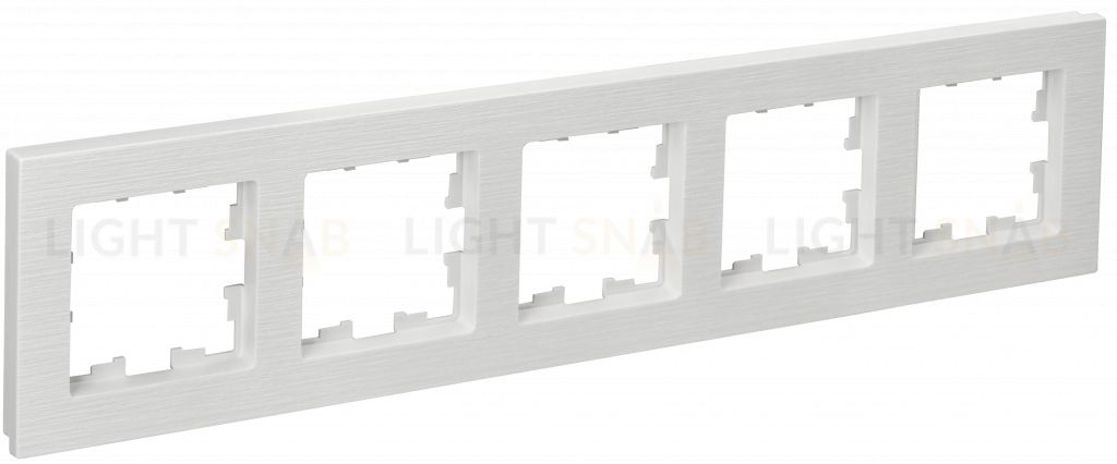 Рамка пятерная IEK Brite Decor белый рифленый BR-M52-51-K01 BR-M52-51-K01