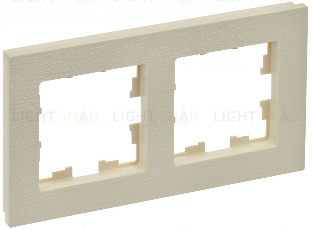 Рамка двойная IEK Brite Decor бежевый рифленый BR-M22-51-K10 BR-M22-51-K10