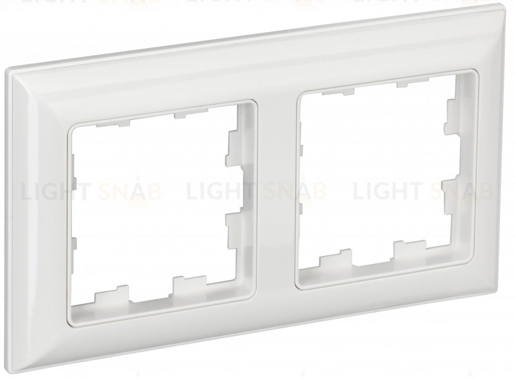 Рамка двойная 3D-форма IEK Brite Decor белый BR-M22-12-K01 BR-M22-12-K01