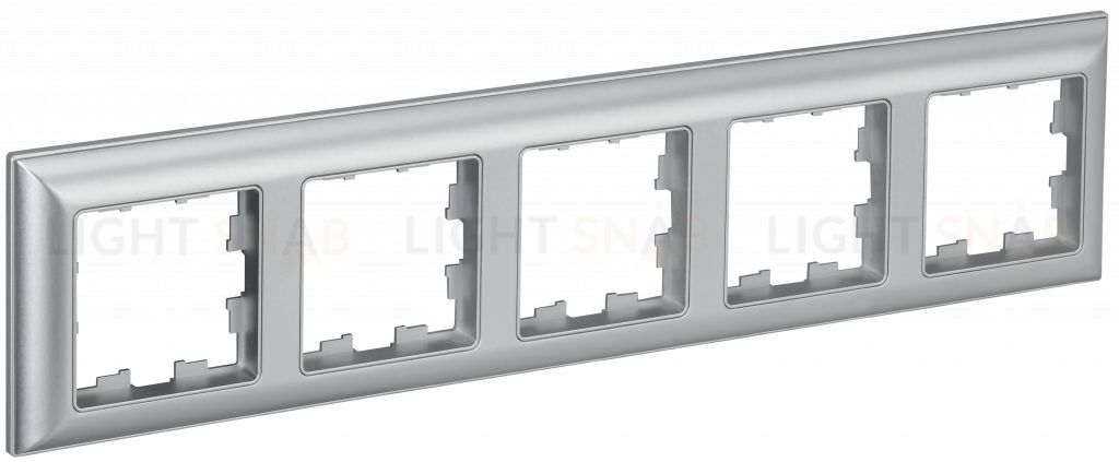 Рамка пятерная 3D-форма IEK Brite Decor алюминий BR-M52-12-K47 BR-M52-12-K47