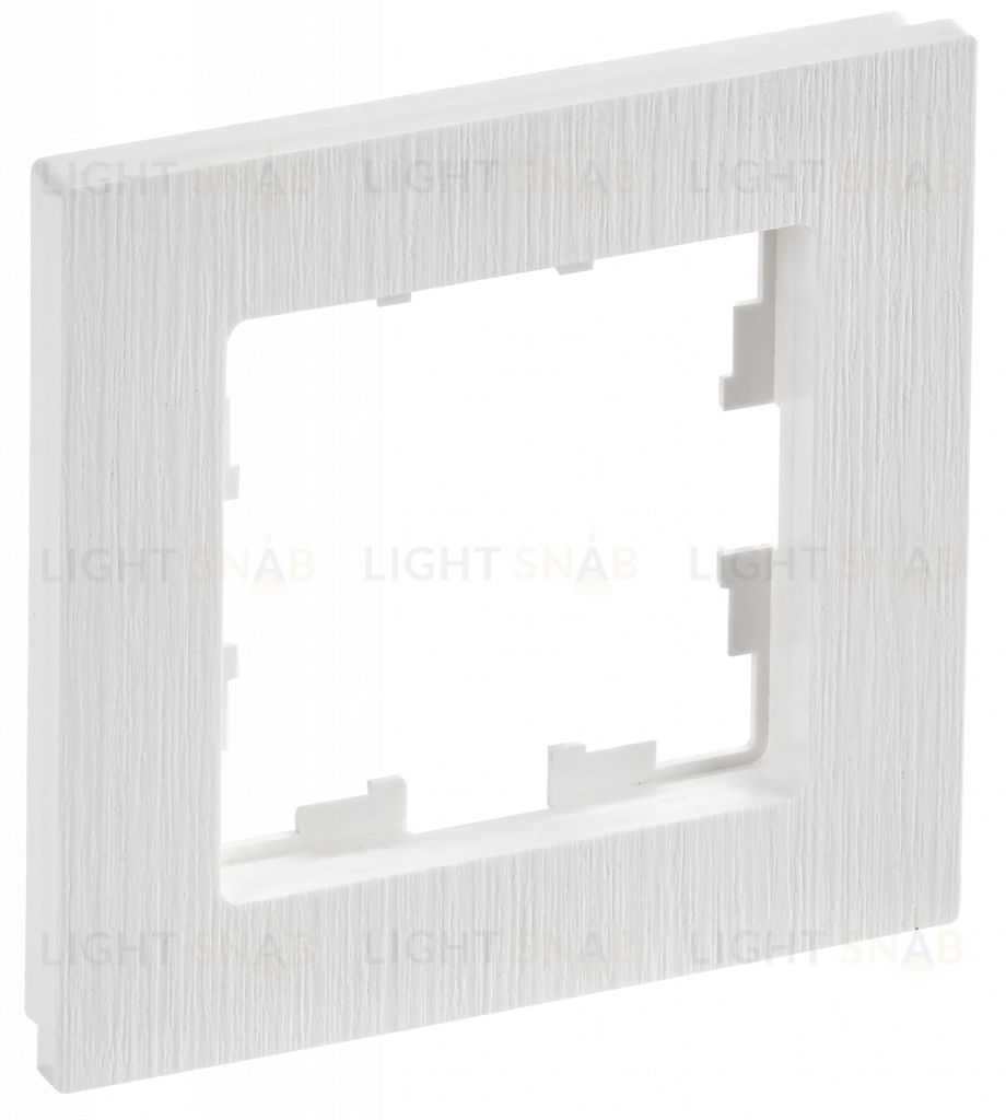 Рамка одинарная IEK Brite Decor белый рифленый BR-M12-51-K01 BR-M12-51-K01