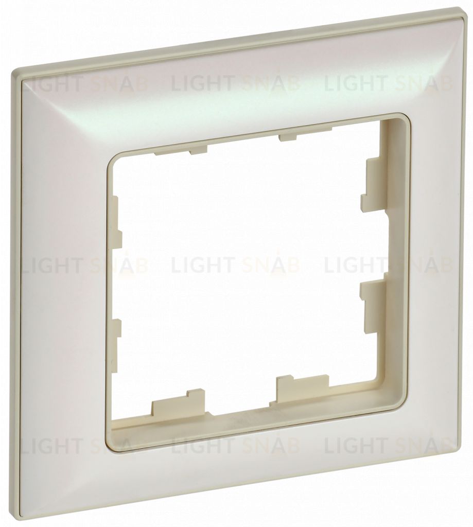 Рамка одинарная 3D-форма IEK Brite Decor жемчуг/бежевый BR-M12-12-1-K10 BR-M12-12-1-K10