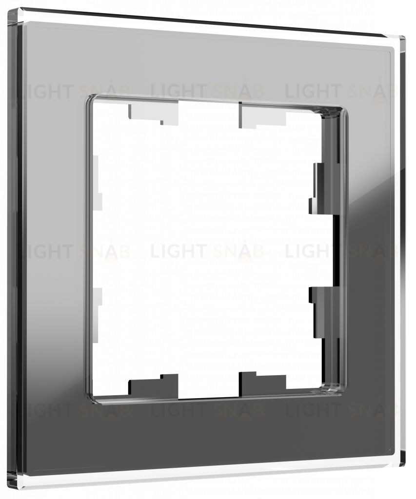 Рамка одинарная IEK Brite Decor серый глянец стекло BR-M12-G-K03 BR-M12-G-K03