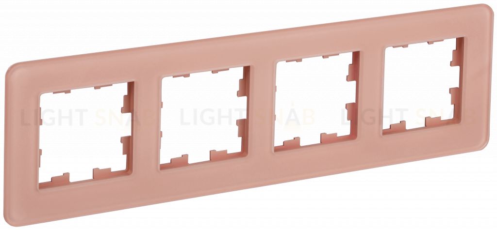 Рамка четверная скругленная IEK Brite Decor дымчатый матовый стекло BR-M42-G-41-K97 BR-M42-G-41-K97