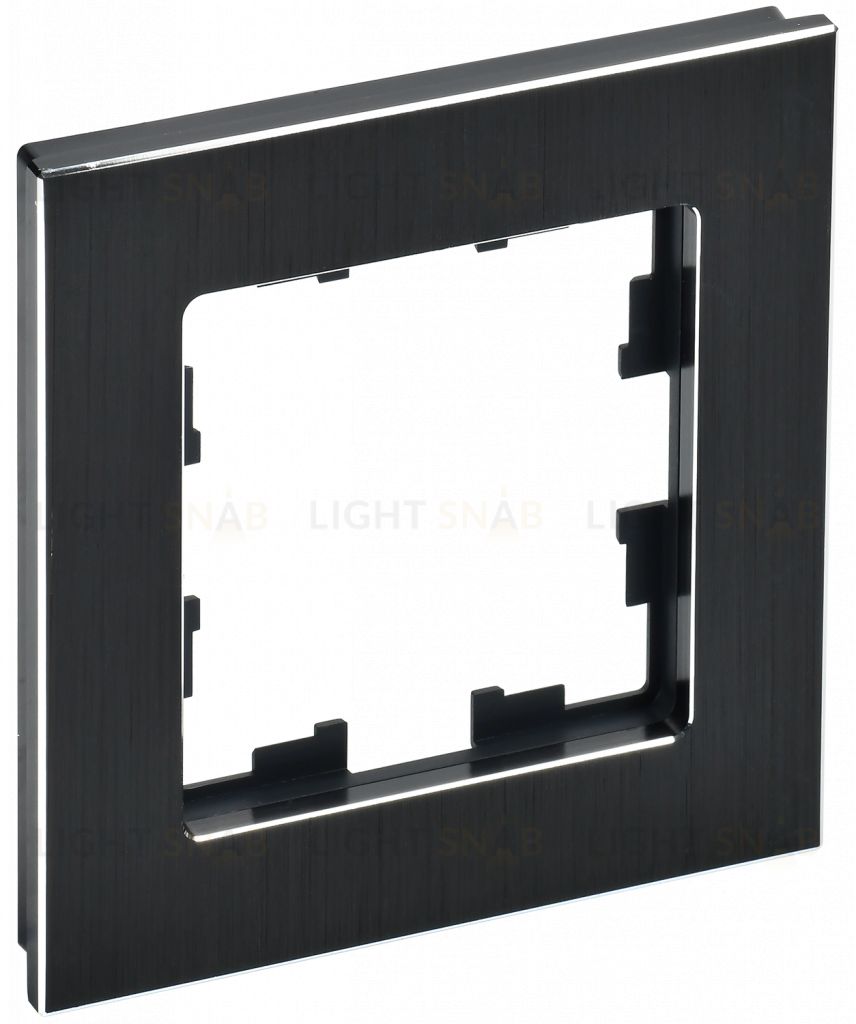 Рамка одинарная IEK Brite Decor черный металл BR-M12-M-K02 BR-M12-M-K02