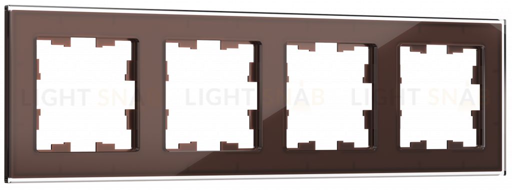 Рамка четверная IEK Brite Decor темная бронза стекло BR-M42-G-K45 BR-M42-G-K45