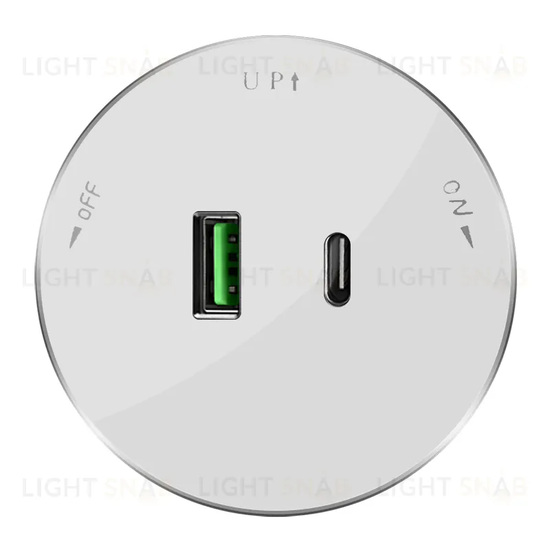 Розетка 2хUSB (тип А+С) Systeme Electric MuitiTrack 18Вт, 5В/3А, белый MTK13003W MTK13003W