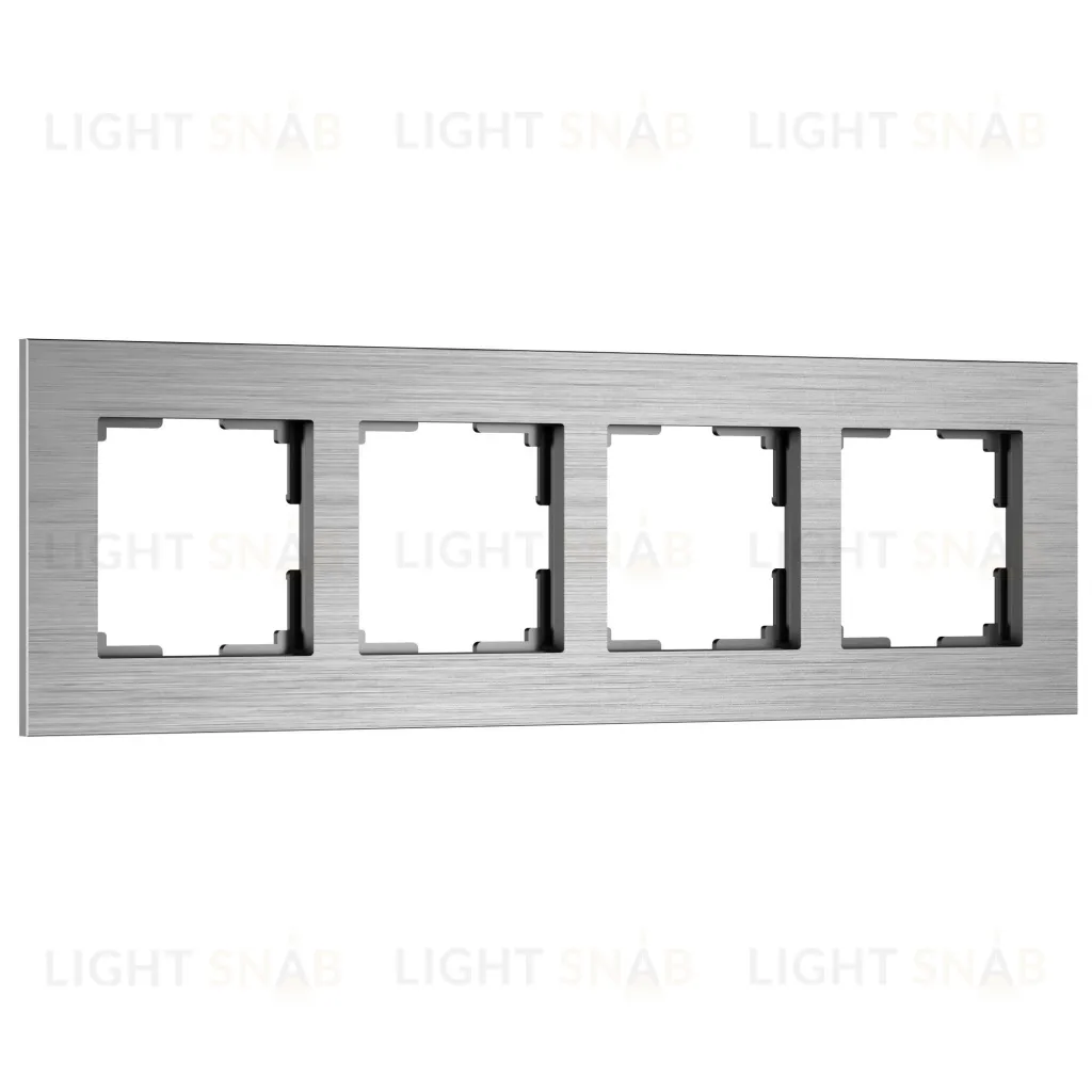 Рамка четверная Werkel AluMax, алюминий a066328 a066328