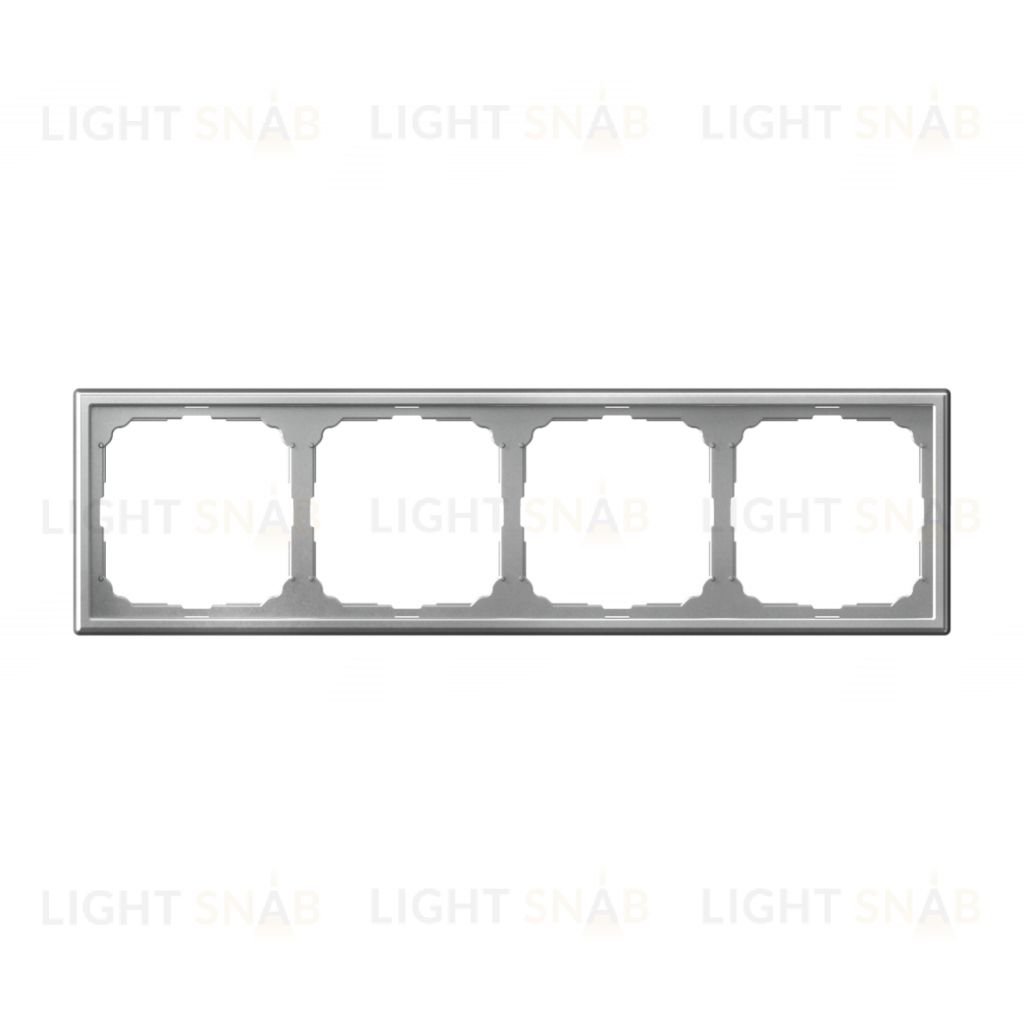 Рамка четверная System Electric ArtGallery, алюминий GAL000304 GAL000304