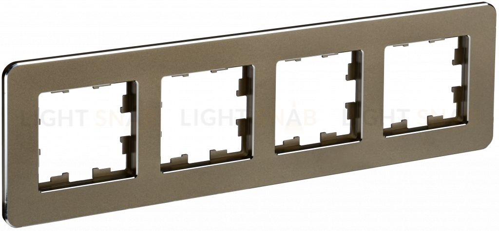 Рамка четверная скругленная IEK Brite Decor латунь металл BR-M42-M-01-K49 BR-M42-M-01-K49