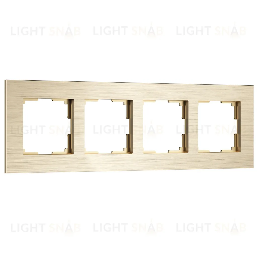 Рамка четверная Werkel AluMax, шампань a066336 a066336