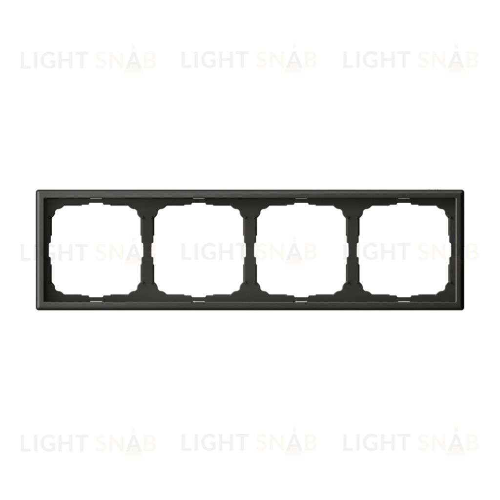 Рамка четверная System Electric ArtGallery, базальт GAL001404 GAL001404