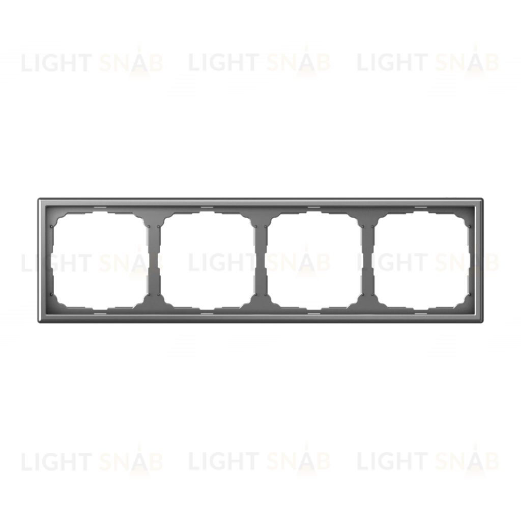 Рамка четверная System Electric ArtGallery, сталь GAL000904 GAL000904