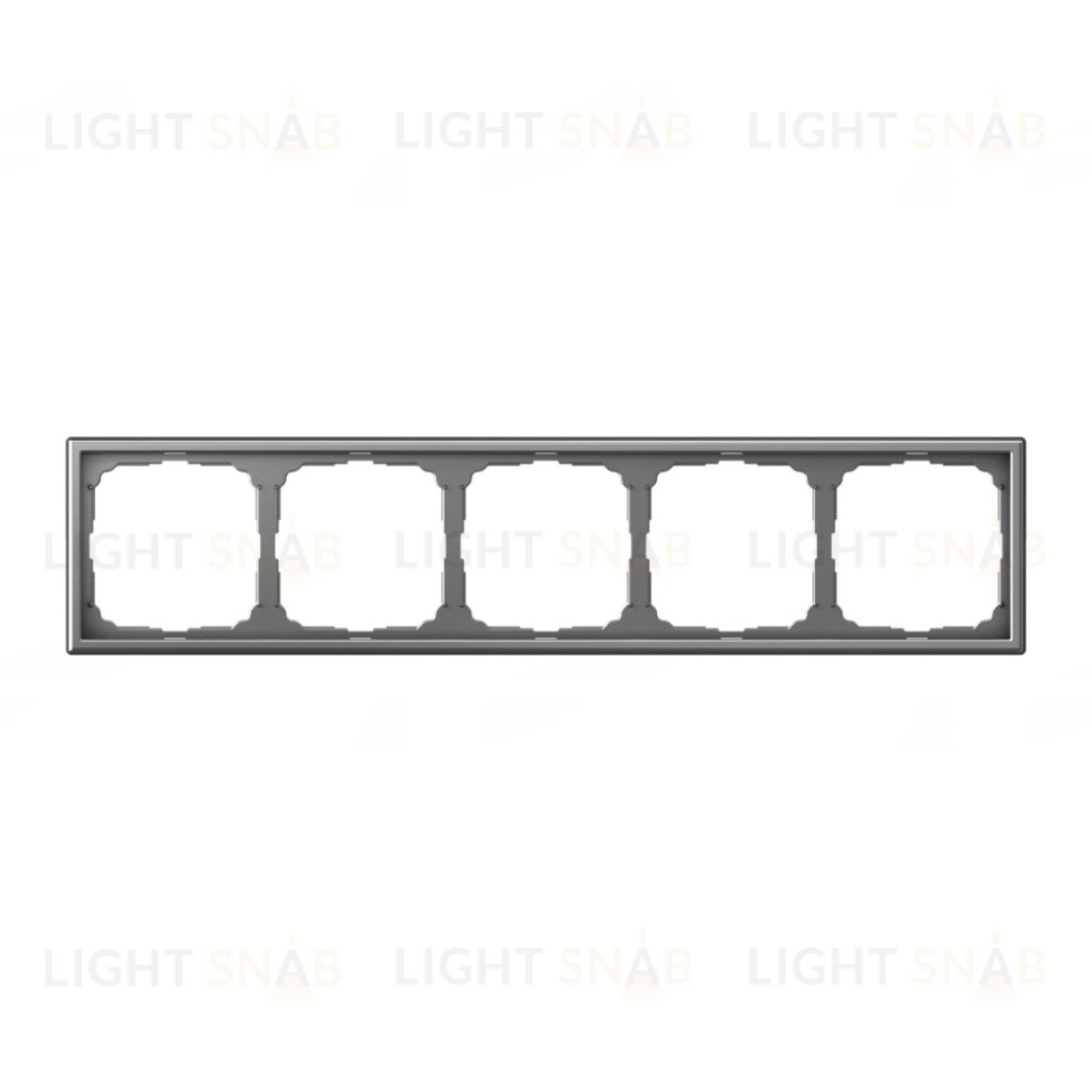 Рамка пятерная System Electric ArtGallery, сталь GAL000905 GAL000905