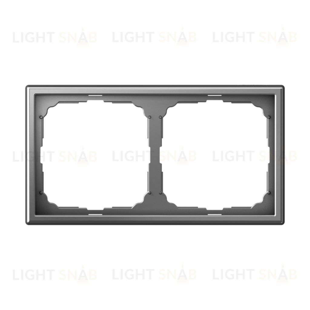 Рамка двойная System Electric ArtGallery, сталь GAL000902 GAL000902