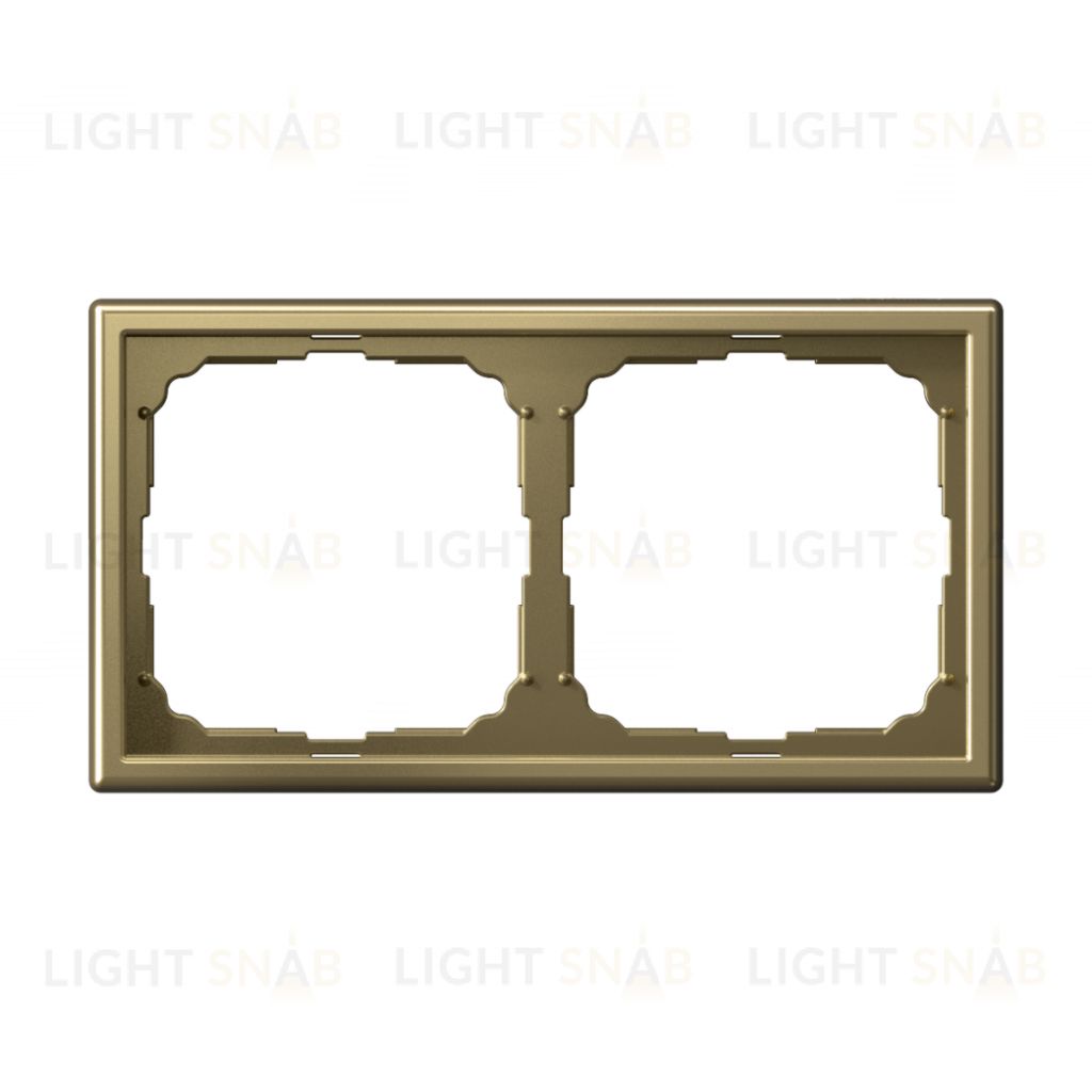 Рамка двойная System Electric ArtGallery, золото GAL001602 GAL001602