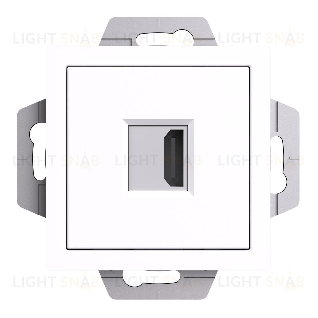 Розетка HDMI одинарная System Electric ArtGallery, белый GAL000108+ATN000180 GAL000108 + ATN000180