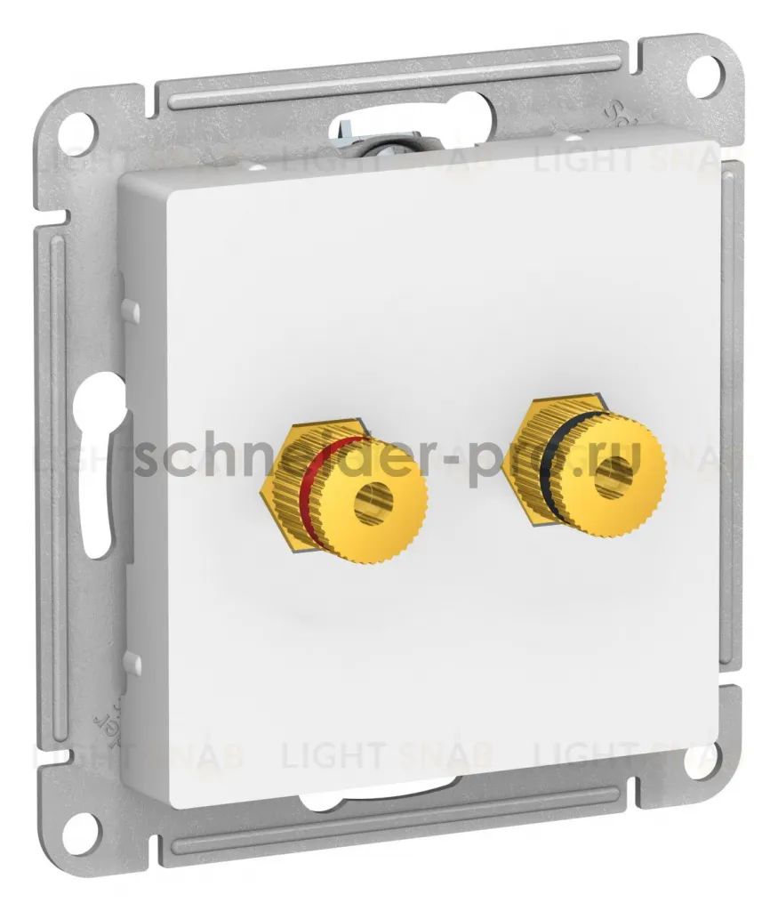 Розетка акустическая двойная System Electric ArtGallery, белый GAL000108+ATN000187 GAL000108 + ATN000187