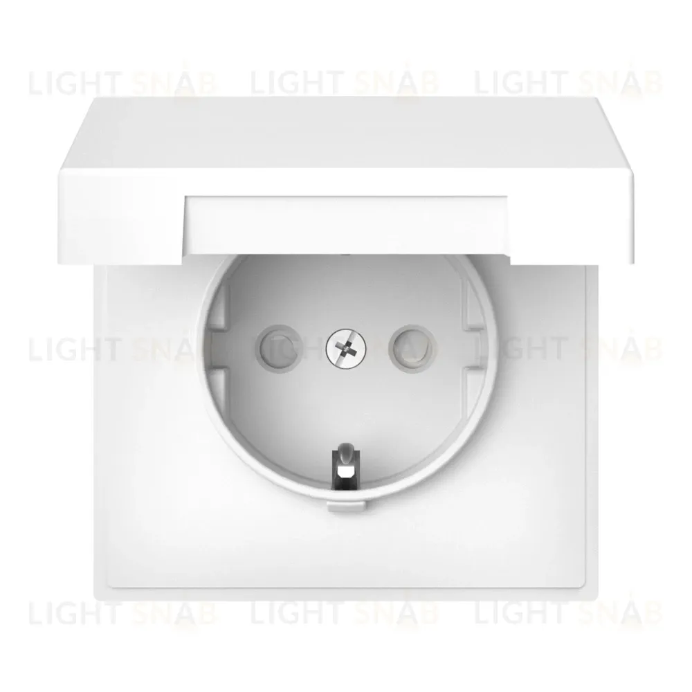 Розетка с заземлением, быстрозажимные клем., со шторками и крышкой System Electric ArtGallery 16А IP20, белый GAL000146S GAL000146S