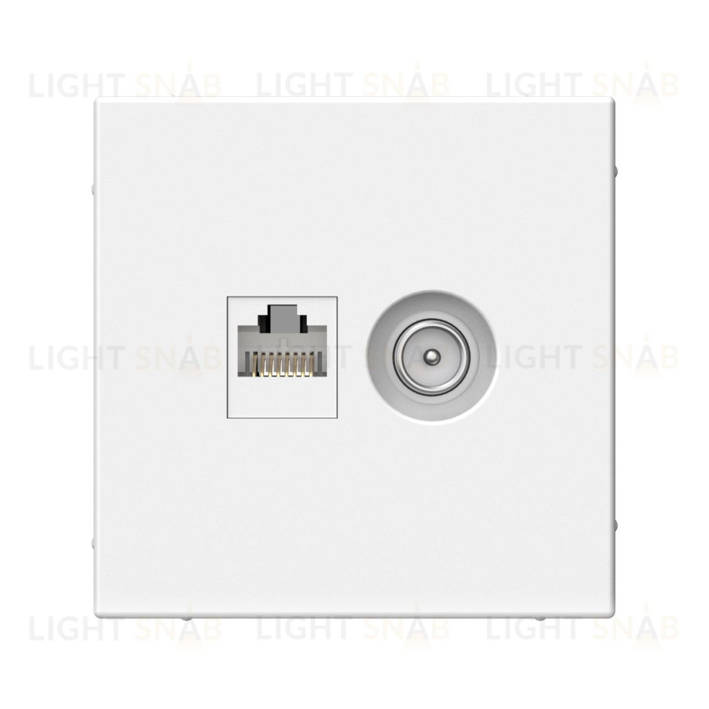 Розетка TV и интернет розетка System Electric ArtGallery RJ 45, 5 кат., белый GAL000189 GAL000189