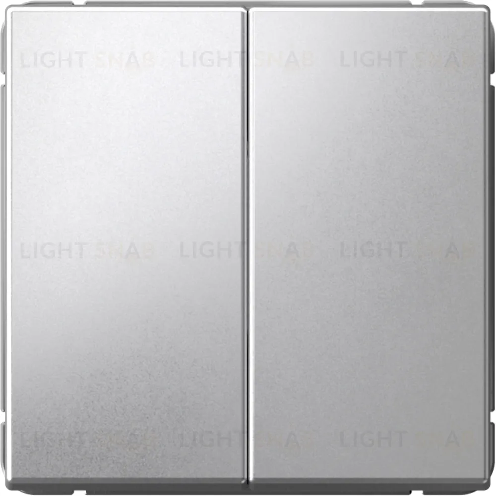 Выключатель двухклавишный проходной System Electric ArtGallery 10А, алюминий GAL000365S GAL000365S