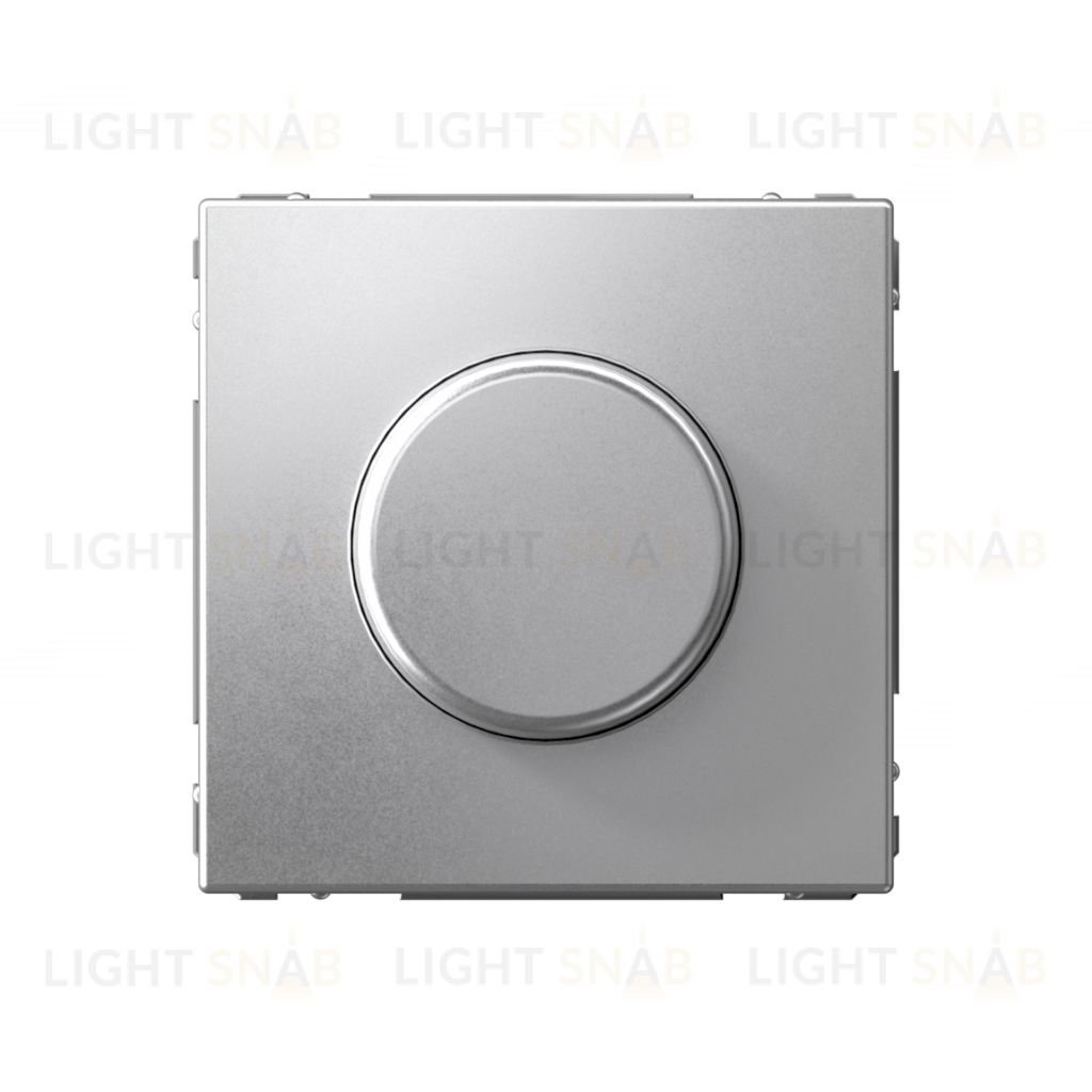 Светорегулятор поворотно-нажимной LED, RC, 400Вт System Electric ArtGallery, алюминий GAL000323 GAL000323