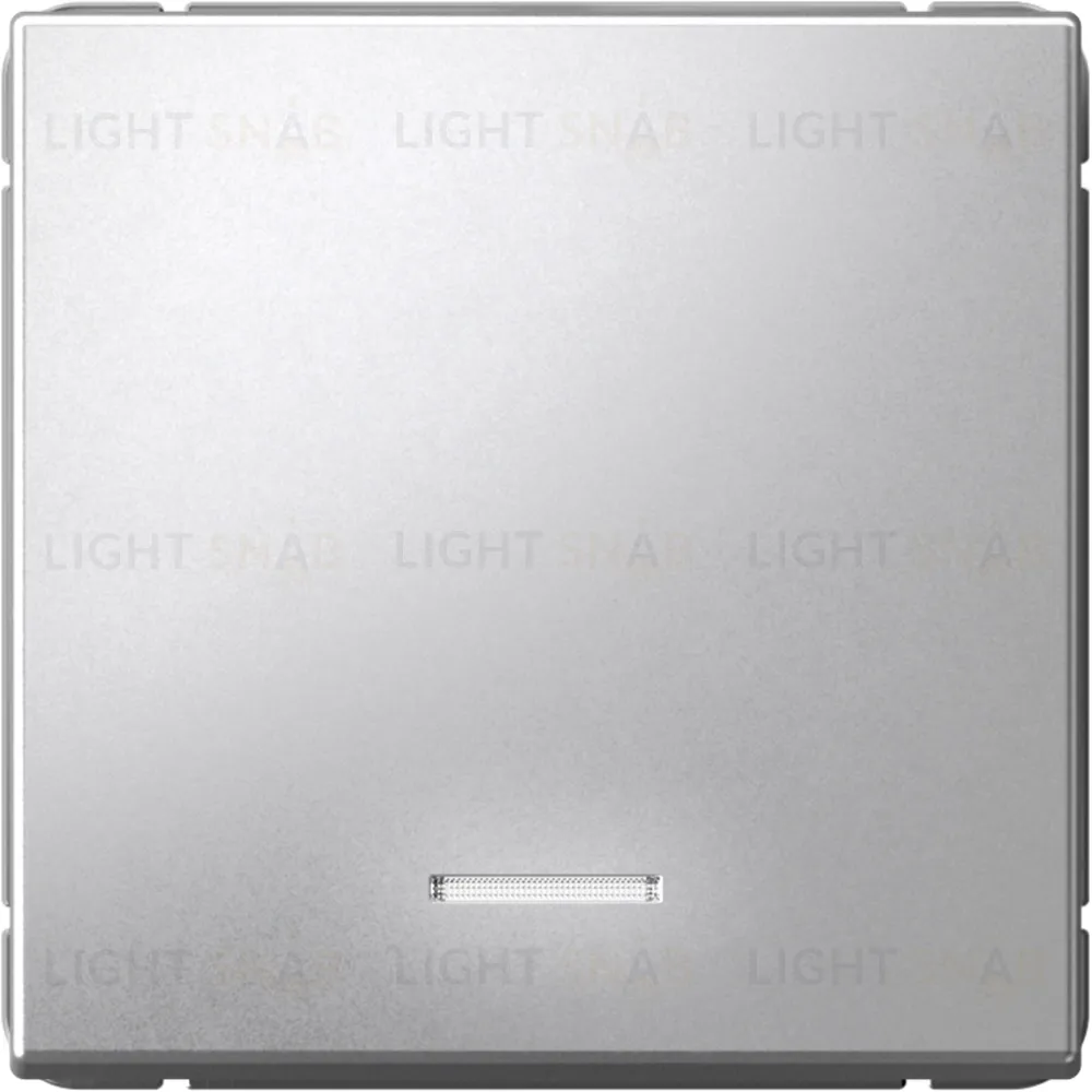 Выключатель одноклавишный с подсветкой System Electric ArtGallery 10А, алюминий GAL000313S GAL000313S